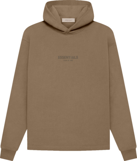 Fear Of God Essentials Wood Brown Relaxed Hoodie
