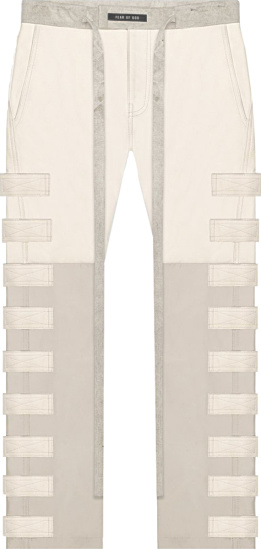 Fear Of God Ivory Leather And Nylon Side Flap Pants