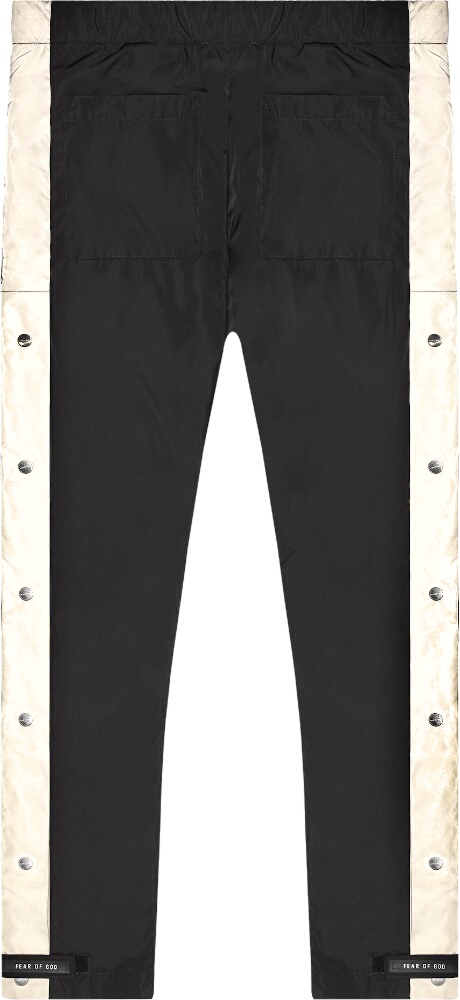 Fear of God Black & Ivory-Stripe Snap Pants | Incorporated Style