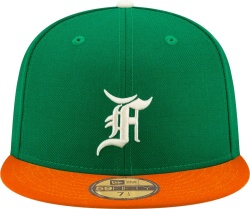 Fear Of God X New Era Green And Orange Visor Hat