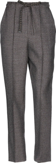 Fedni Grey Check Drawstring Pants