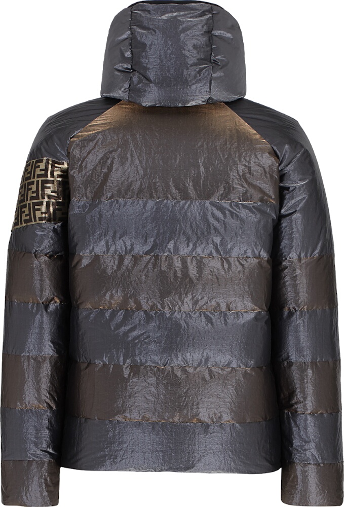 Fendi Metallic Stripe Puffer Jacket | Incorporated Style