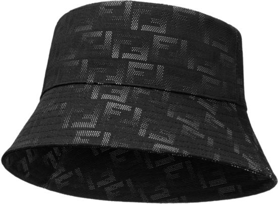 Fendi Black And Gradient Ff Monogram Bucket Hat
