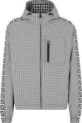 Fendi Black And White Houndstooth Windbreaker Jacket