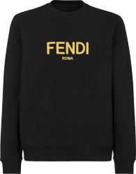 Black & Yellow 'Fendi Roma' Sweatshirt