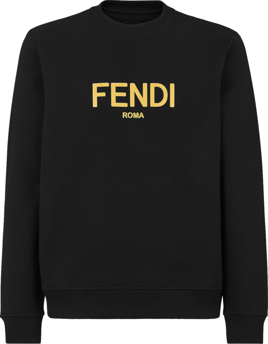 Fendi Black & Yellow 'Fendi Roma' Sweatshirt | Incorporated Style