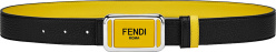 Fendi Black And Yellow Plaque Buckle Belt 7c0446acgxf17bj