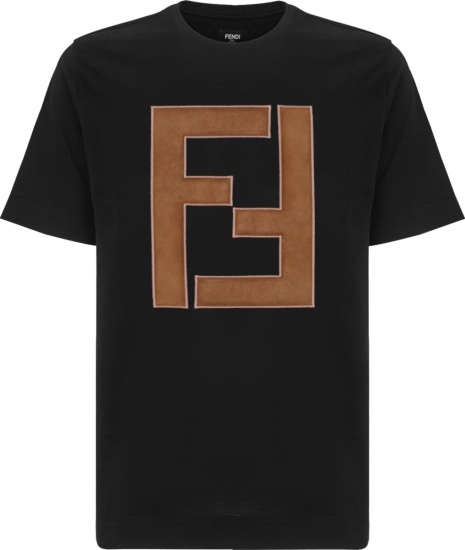 Fendi Black Big Ff Logo T Shirt