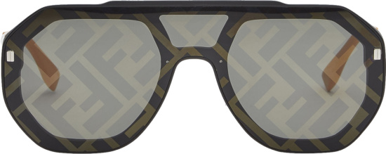 Fendi Black Ff Logo Lens Frameless Sunglasses