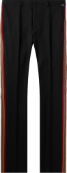 Fendi Black With Gold Red Side Stripe Pants