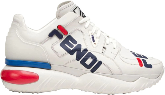 Fendi X Fila White Mania Logo Sneakers