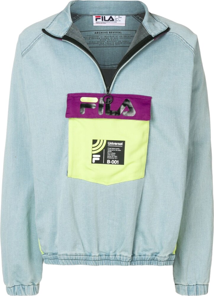 Fila Colorblock Blue Denim Anorak Jacket | Incorporated Style