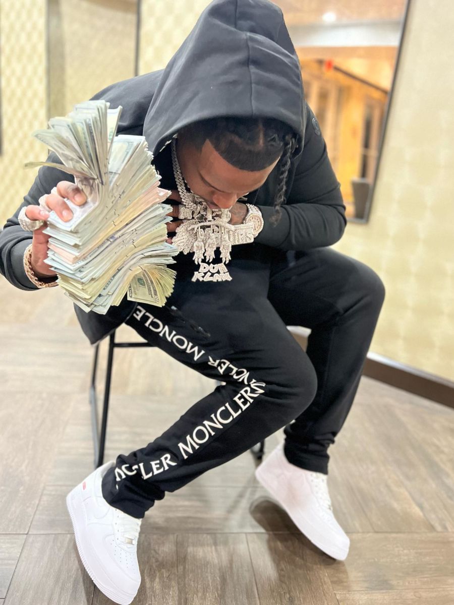Finesse2Tymes Flexes His Cash In Moncler Sweats & Nike AF1s