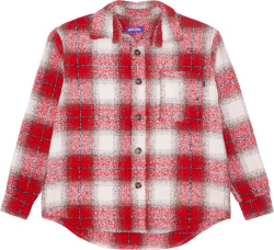 Fucking Awesome Red And White Heavy Flannel Overshirt