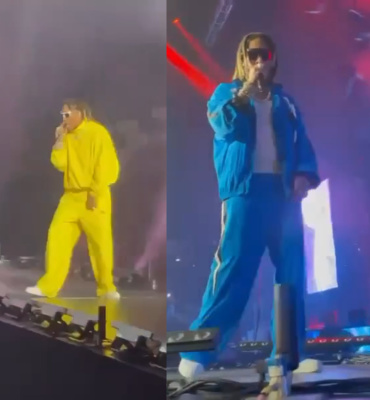 Future Concludes His One Big Party Tour In A Yellow Balenciaga Tracksuit And Blue Balenciaga Tracksuit