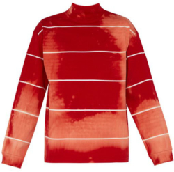 Future Stained Red Turtleneck With White Stripes Worn In Music Video