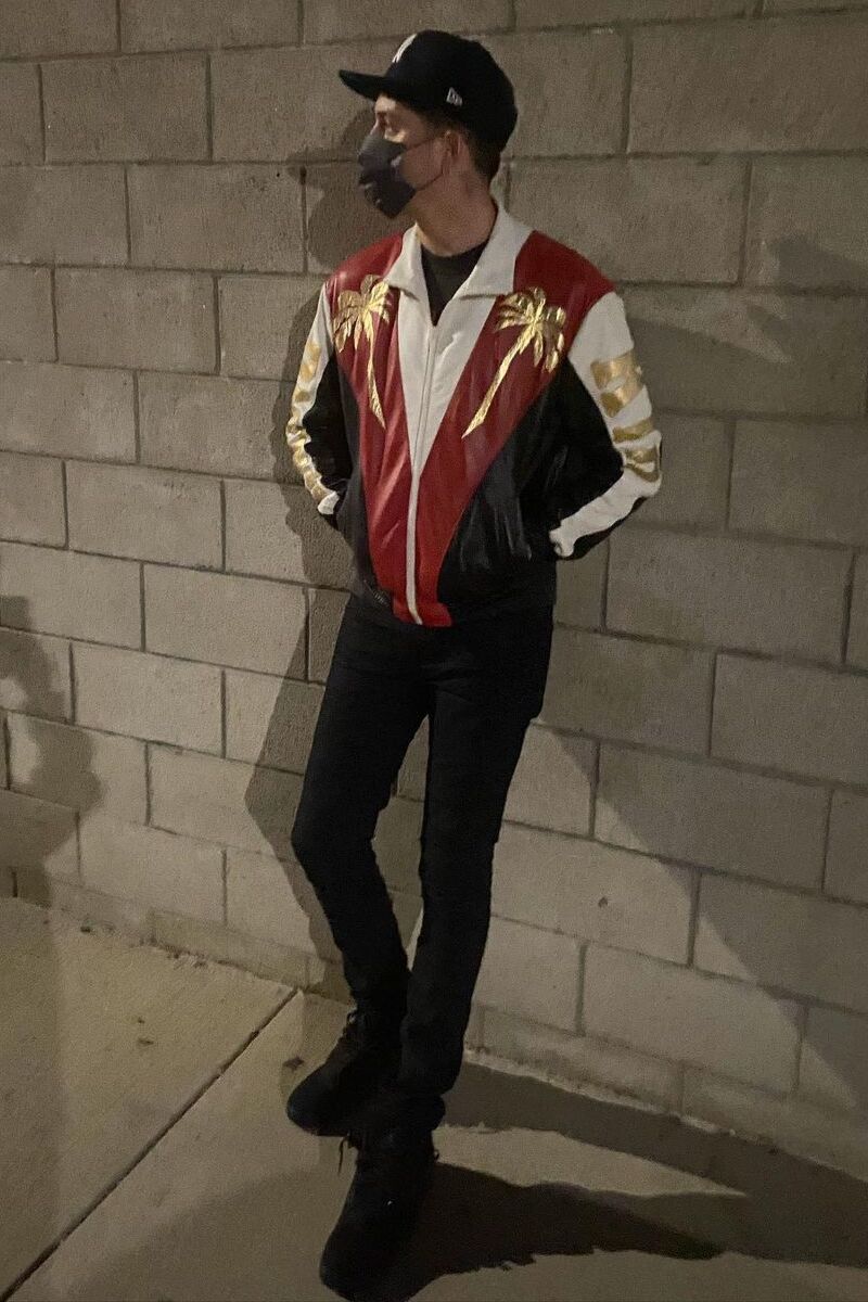 G-Eazy Wearing A Celine Leather Jacket With Jordan 4s
