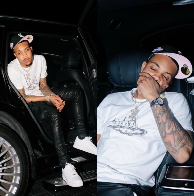 G Herbo Wearing A Casablanca T Shirt With A New Era White Sox 59fifty Patek Philippe Watch And Nike Air Force 1s