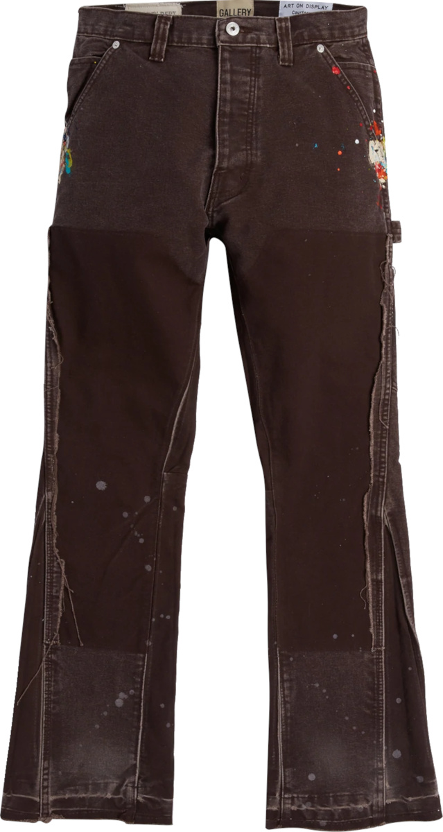 Gallery Dept. Brown 'LA Flare' Carpenter Pants | Incorporated Style