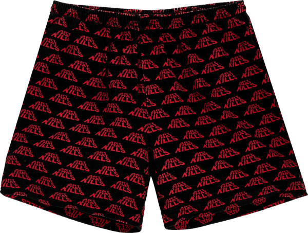 Gallery Dept Black And Red Allover Atk Shorts