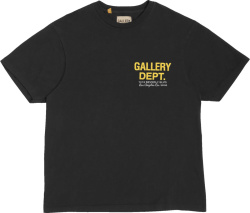 Gallery Dept Black And Yellow Address Logo T Shirt