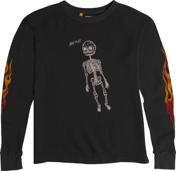 Gallery Dept Black Born To Die Skeleton Print Thermal T Shirt