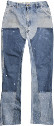 Gallery Dept Blue Contrast Panel Flared Carpenter Jeans
