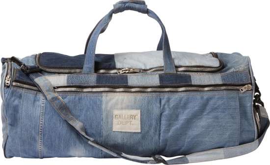 Gallery Dept Blue Denim Patchwork Duffle Bag