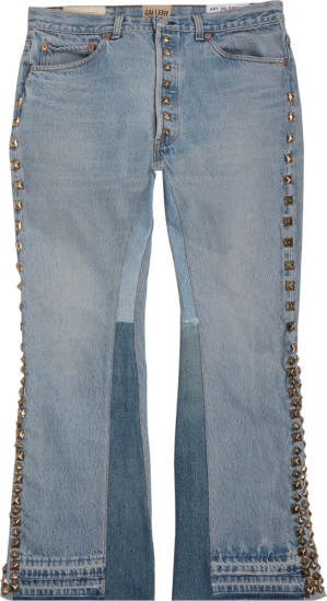 Gallery Dept. Blue Side-Studded 'Rodman' Flared Jeans | INC STYLE