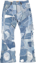 Gallery Dept Blue Patchwork Flared Logan Jeans