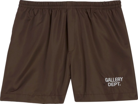 Gallery Dept Brown And Orange Drawstring Shorts
