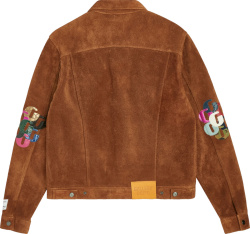 Gallery Dept Brown Suede G Logo Patch Jacket