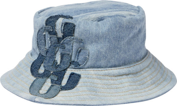 Gallery Dept Faded Blue Denim G Patch Bucket Hat