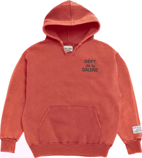 Gallery Dept Faded Red French Logo Hoodie