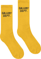 Gallery Dept Golden Yellow Clean Logo Socks
