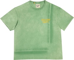 Gallery Dept Green Faded Yellow Logo Vintage T Shirt