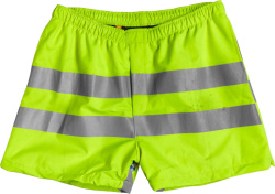 Neon Yellow Reflective 'Zuma' Shorts