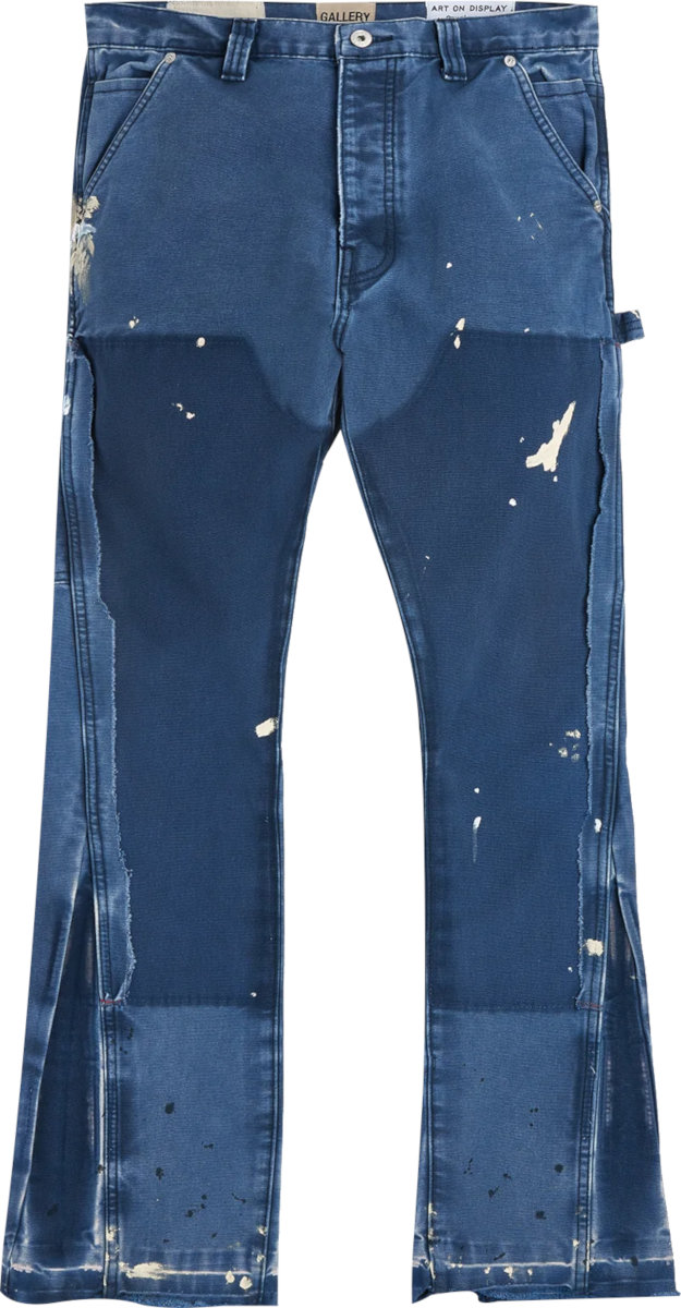 Gallery Dept. Blue Paint Splatter 'LA Flare' Carpenter Pants Gallery Dept. Blue Paint Splatter 'LA Flare' Carpenter Pants