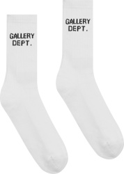 Gallery Dept White Logo Clean Socks
