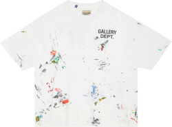Gallery Dept White Paint Splatter Logo Print T Shirt
