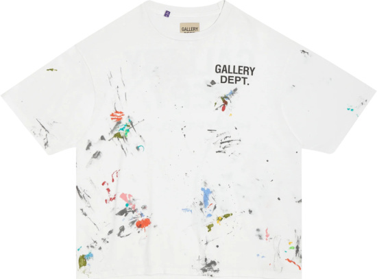 Gallery Dept. White Paint Splatter 'Souvenir' T-Shirt | INC STYLE