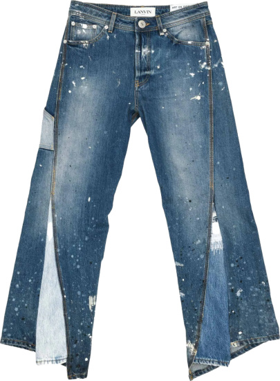 Gallery Dept X Lanvin Blue Denim Twist Flared Jeans
