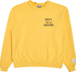 Gallery Dept Yellow French Logo Sweatshirt