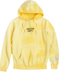 Gallery Dept Yellow Sun Faded Center Logo Hoodie