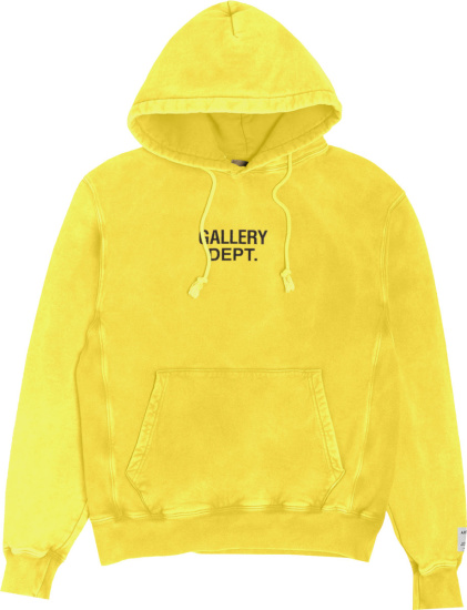 Gallery Dept Yellow Sun Faded Logo Hoodie