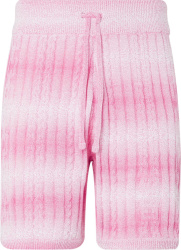 Gcds Pink Tie Dye Cable Knit Shorts