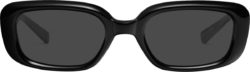 Genlte Monster X Maison Margiela Black Rounded Rectangular Sunglasses