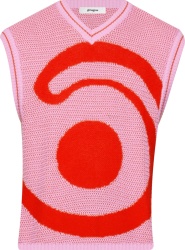 Gimaguas Pink And Red Spiral Sweater Vest