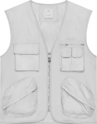 Grey Nylon Cargo Vest