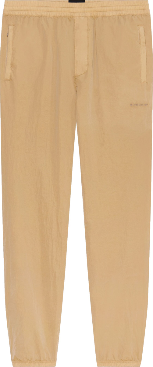 Givenchy Beige Crinkled Trackpants | INC STYLE